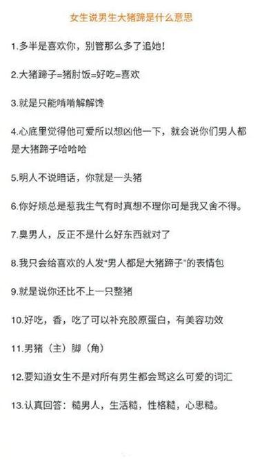 女生骂你大猪蹄子是什么意思游戏截图