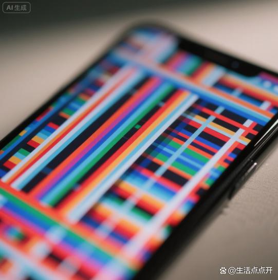 手机屏幕碎了出现彩色条纹怎么办图标