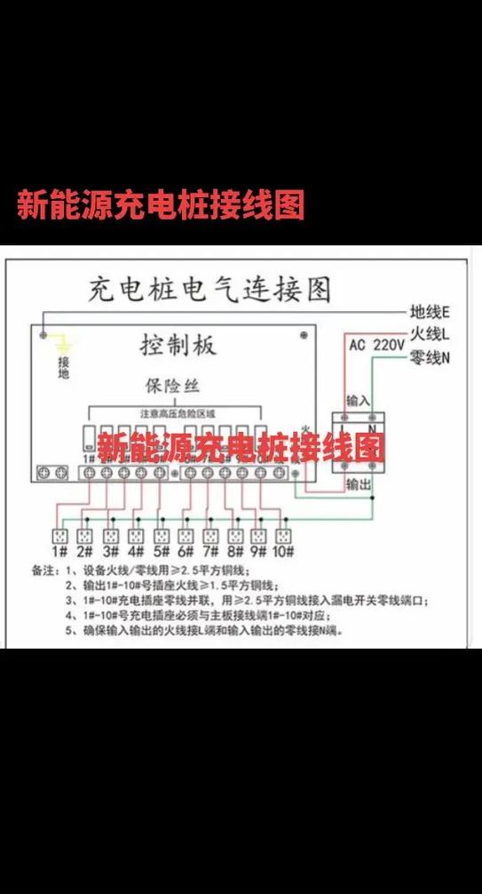 220v充电桩安装接线图图标