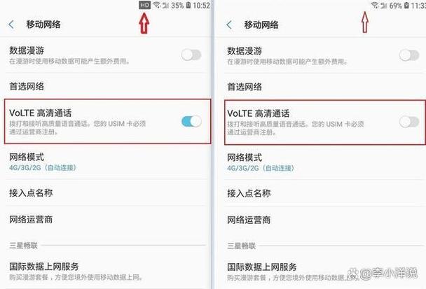 手机右上角为什么出现HD的缩略图