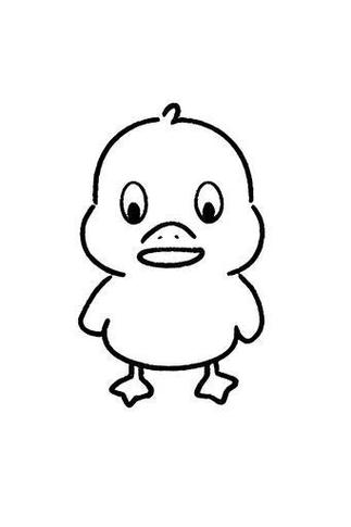小鸭子搞笑头像表情包简笔画缩略图