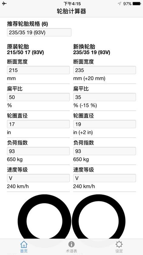 玩车之家 轮胎计算器图标