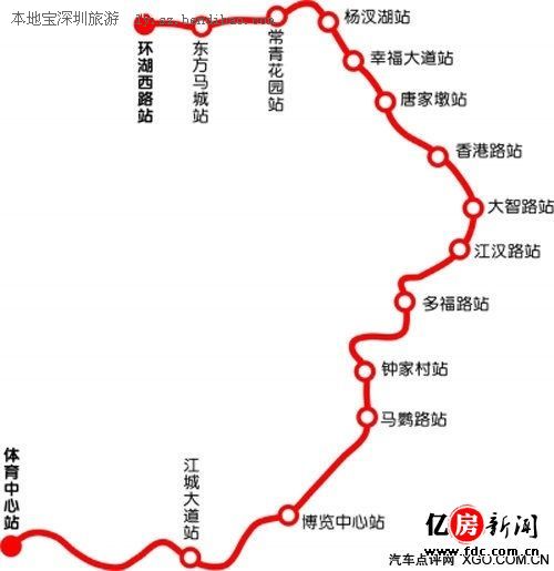武汉二号线的地铁线路图缩略图