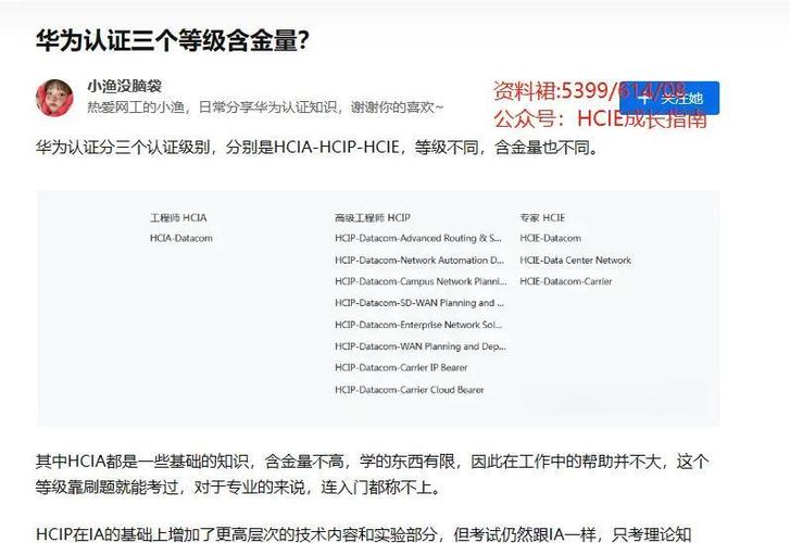 华为hcip认证考试含金量缩略图