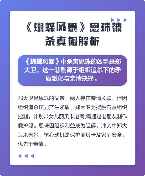 蝴蝶风暴恩珠谁杀的游戏截图