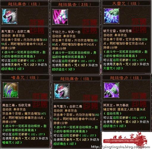 17173天龙八部数据库珍兽技能书缩略图