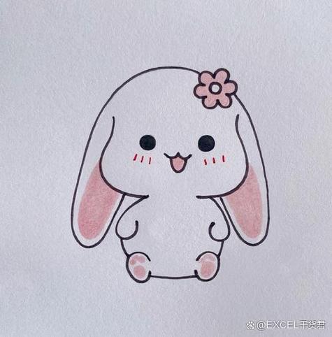 小兔子的彩色简笔画图片缩略图