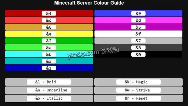 我的世界彩色字体代码大全缩略图