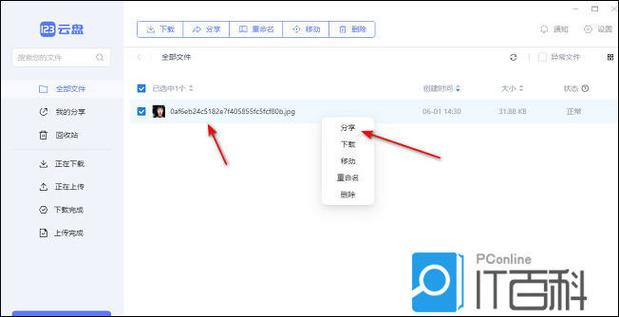 如何看百度云好友分享的文件缩略图