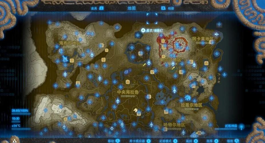 塞尔达传说荒野之息神庙全地图缩略图