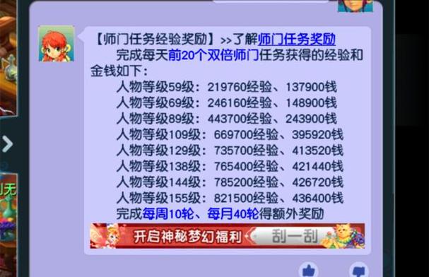 梦幻西游109师门有多少金钱图标