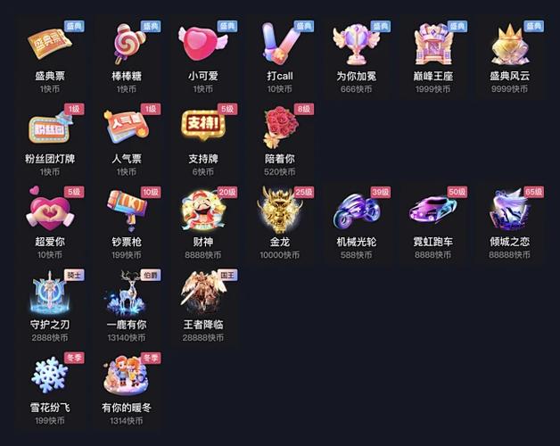 快手最贵10个礼物缩略图