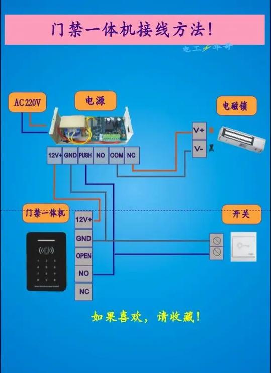 指纹门禁考勤一体机接线图缩略图
