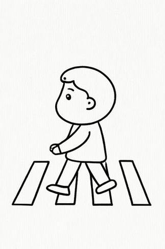 人过马路简笔画缩略图