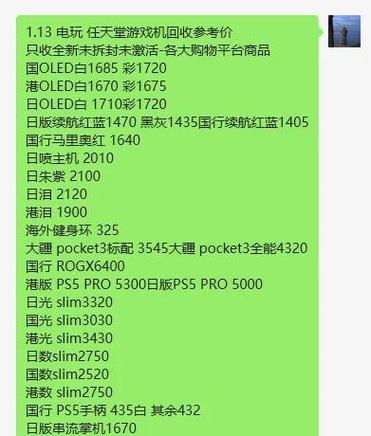 相机回收价格一览表缩略图
