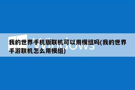 我的世界网易版联机能加mod吗图标