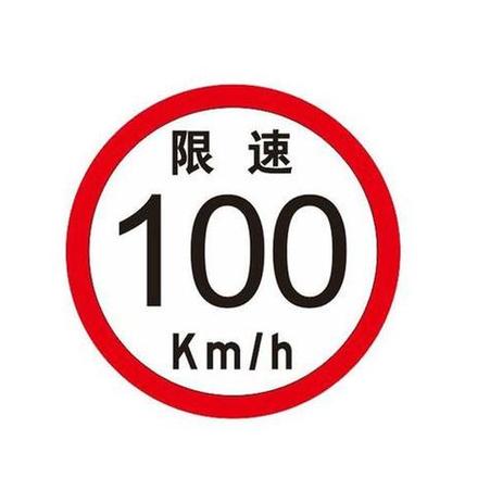 限速100的标志