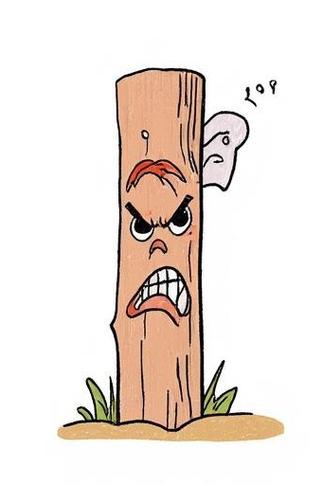 歪脑袋木头图片简笔画缩略图