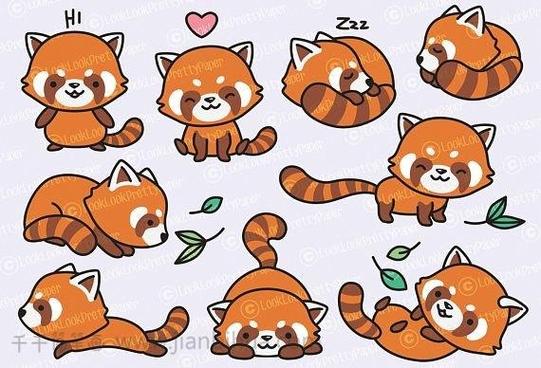 小浣熊图片简笔画缩略图