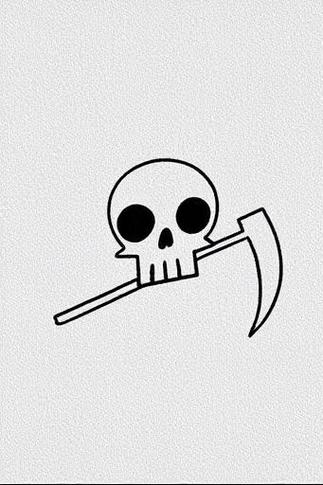 死神图片骷髅镰刀简笔画Q版缩略图