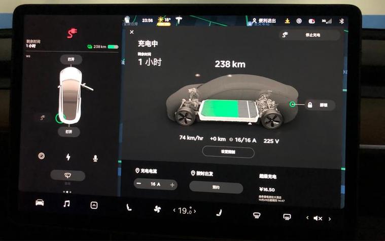 model3国家电网充电时间图标