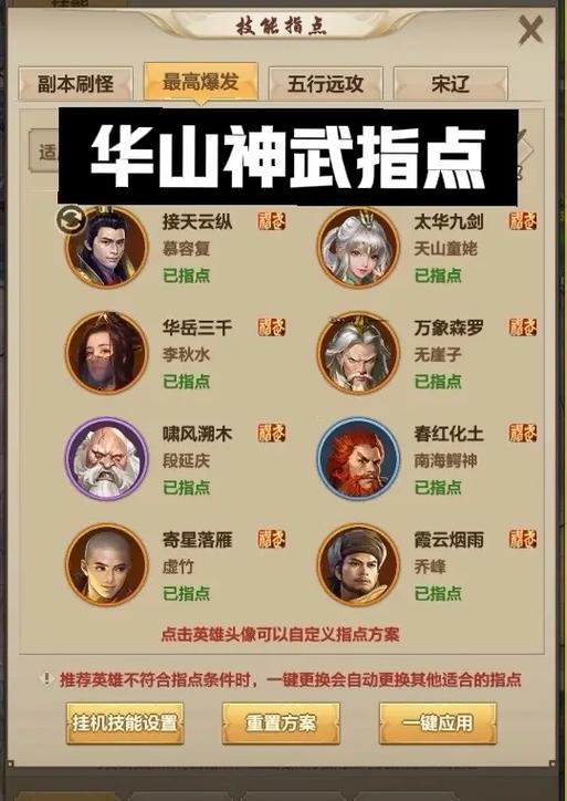 天龙八部峨眉指点方案缩略图