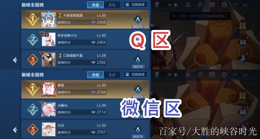 王者荣耀微信区和qq区哪个厉害缩略图
