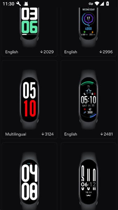 小米手环4表盘自定义软件大小图标