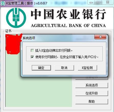 农行网银插上电脑不弹网页图标