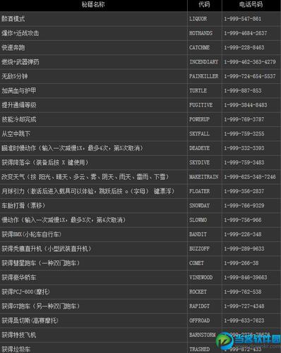 侠盗飞车电脑版作弊码大全缩略图