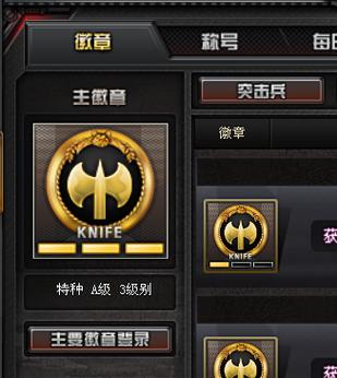 穿越火线杀敌徽章哪里看图标