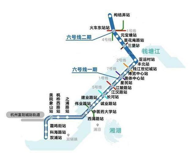 杭州地铁6号线线路图缩略图