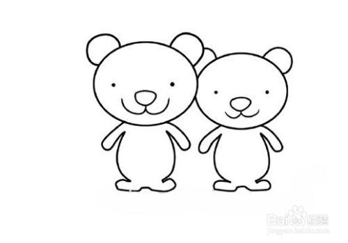 两只小熊简笔画缩略图