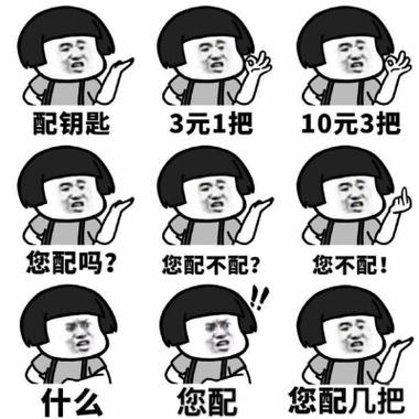 我是配钥匙的说你不配就是不配表情包缩略图