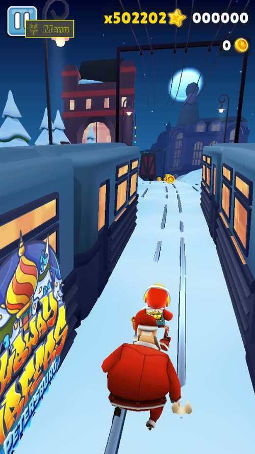 地铁跑酷雪地版破解版完整版