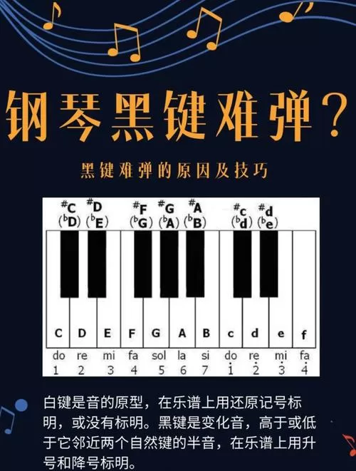 钢琴键盘为什么是黑色和白色缩略图