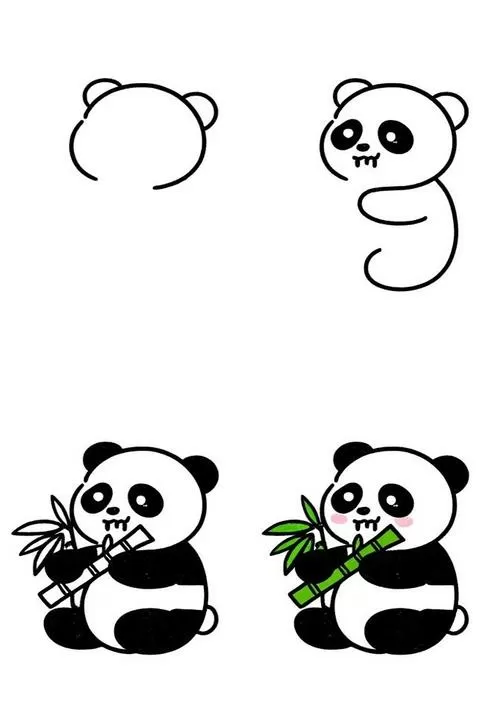 熊猫吃竹子简笔画图片大全可爱游戏截图